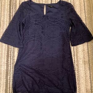 As U Wish Midnight Blue Lace Dress